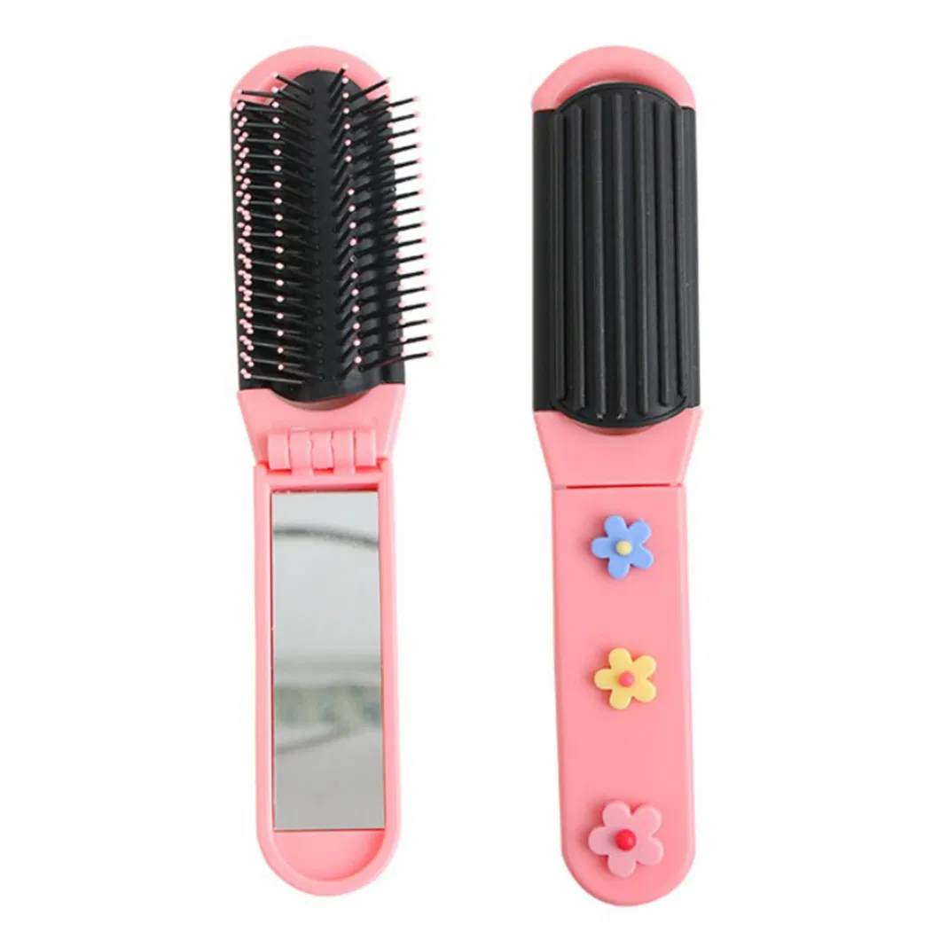 Plastic Hotel Human Hair Tool Foldable Comb Brush