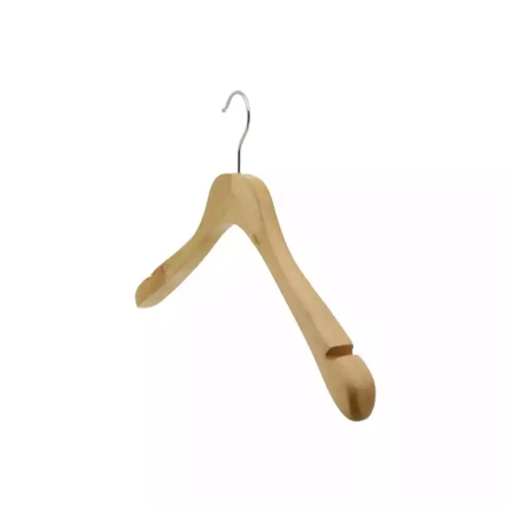 Brown Black Natural Hotel Display Wooden Top Clothes Hangers with Wide Shoulder for Coat/Suit/Jacket/Shirt