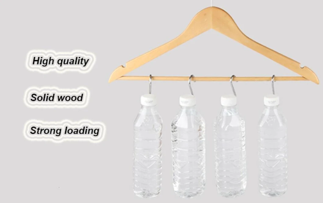Shenone 5 Star Luxury Hotel Anti Theft Cloth Wooden Suit Hanger with Clip
