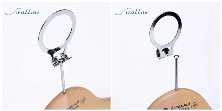 Clothes Store Hotel High Quality Wooden Anti-Theft Hanger with Security Ring - Swallow